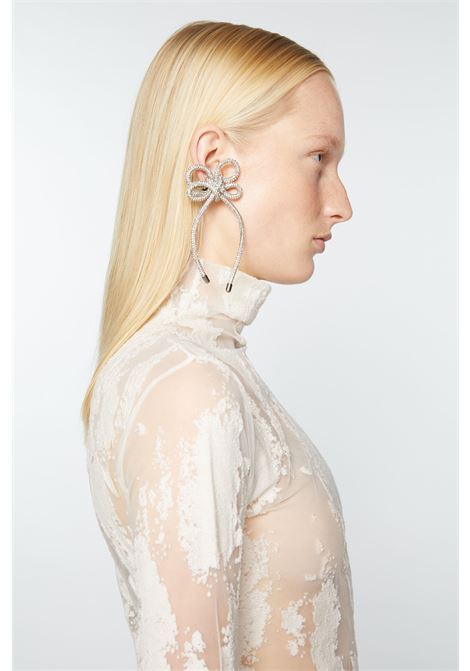 top jacquard donna bianco in cotone ACNE STUDIOS | AL0398AEG